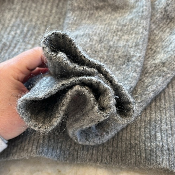 & Other Stories | Mohair Wool Blend Turtleneck Sweater | Grey | Size Small - Picture 7 of 10